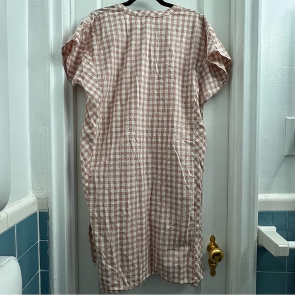 Pehr Organic Cotton Women’s Caftan in Pink Gingham size XS/S - Picture 3 of 5